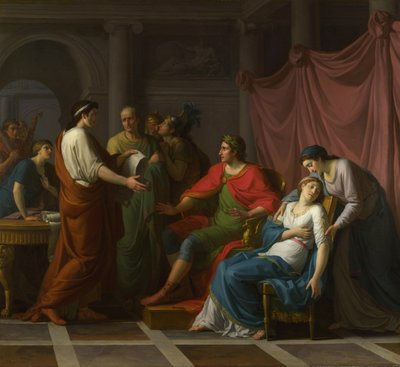 Vergilius leest de Aeneis voor aan Augustus en Octavia door Jean Joseph Taillasson